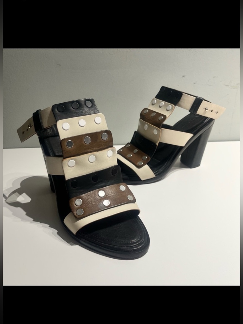 Rag & Bone Studs Colorblock Heel Sandals
